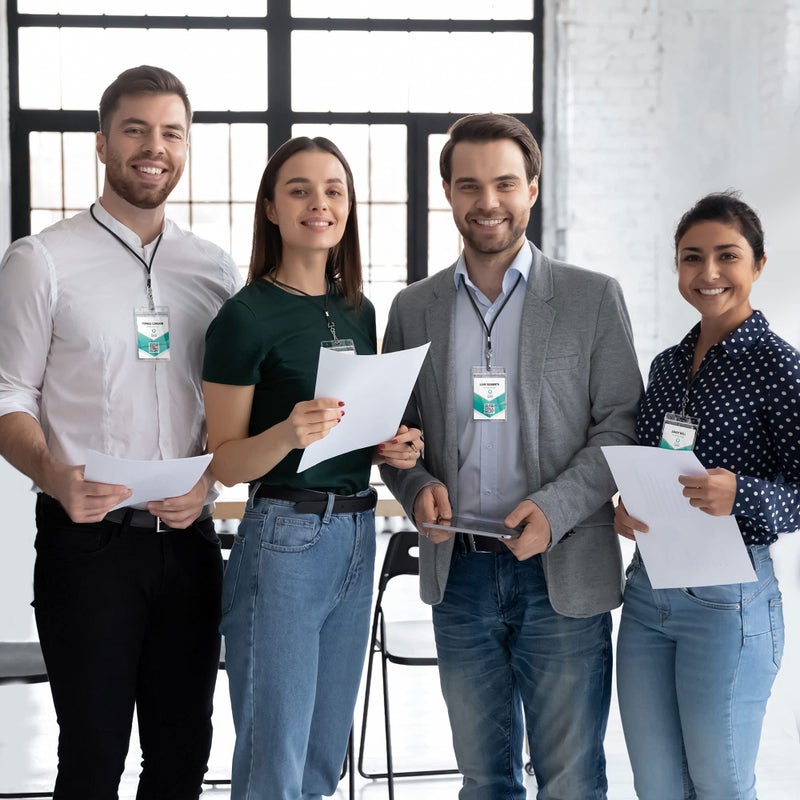 EcoEarth - Vertical Card Protector w/Soft Edge - Premium Tier Sealable 3x4 Inch, 100 Pack - Waterproof ID Badge Holder - Plastic Name Tag Holder Bulk - Image 3